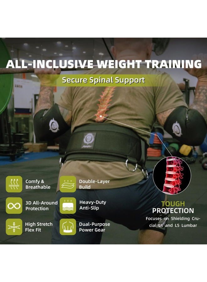 Jupiter 2-in-1 Weightlifting Belt & Dip Belt with Chain for Added Weight Training,Weightlifting, Squats, Deadlifts,Powerlifting for Men & Women(Large) - Image 3