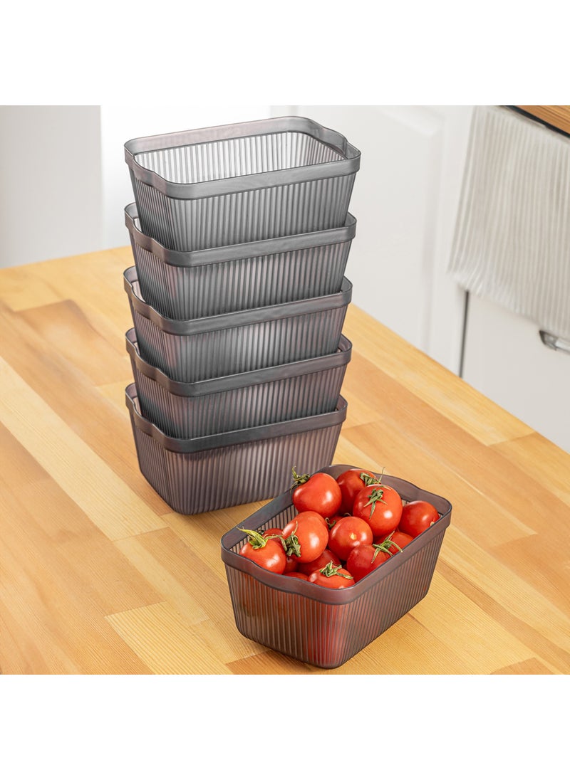 6-Piece Perry Kitchen Refrigerator Storage Container – Multi-Purpose Kitchen Organization Box Small 1.5 Lt Smoked - pzsku/ZD66383158A0BCA120256Z/45/_/1726655427/94d1a6b0-acd5-499a-b8eb-a8f376789594