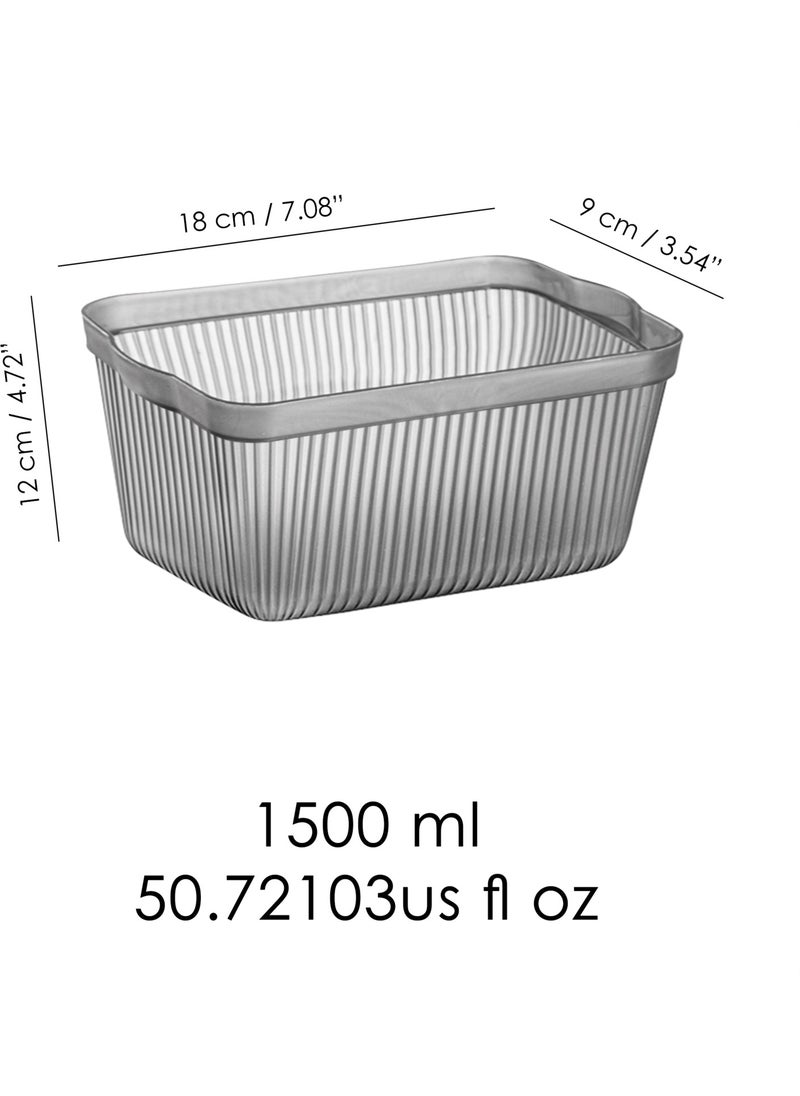 6-Piece Perry Kitchen Refrigerator Storage Container – Multi-Purpose Kitchen Organization Box Small 1.5 Lt Smoked - pzsku/ZD66383158A0BCA120256Z/45/_/1726655430/37f4f3fe-7be7-4e58-a0d0-018c29a6e1a6