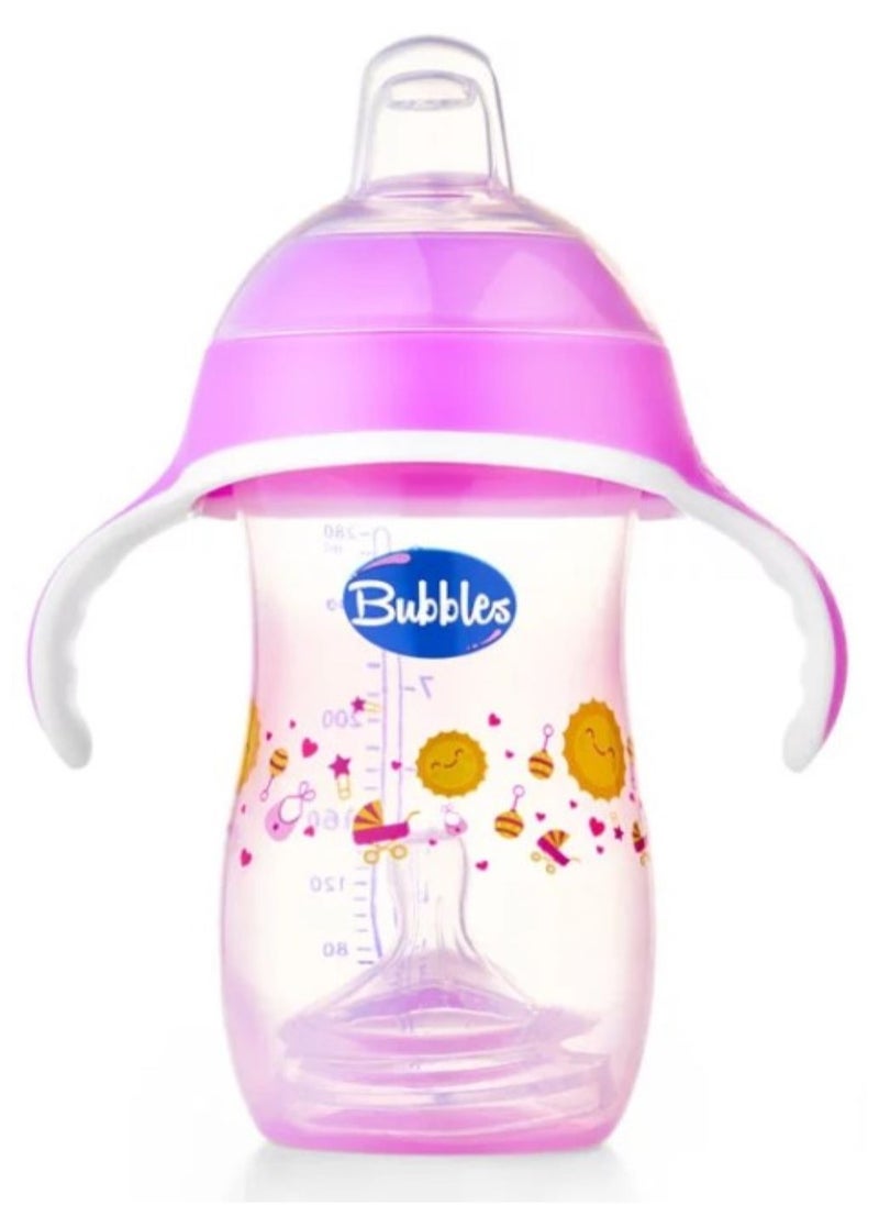 Bubbles Bubbles Training Cup 280ml – 2X1(Rose)-Multishape  - Image 1