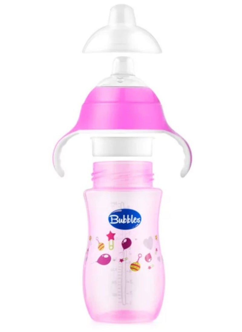 Bubbles Bubbles Training Cup 280ml – 2X1(Rose)-Multishape  - Image 4