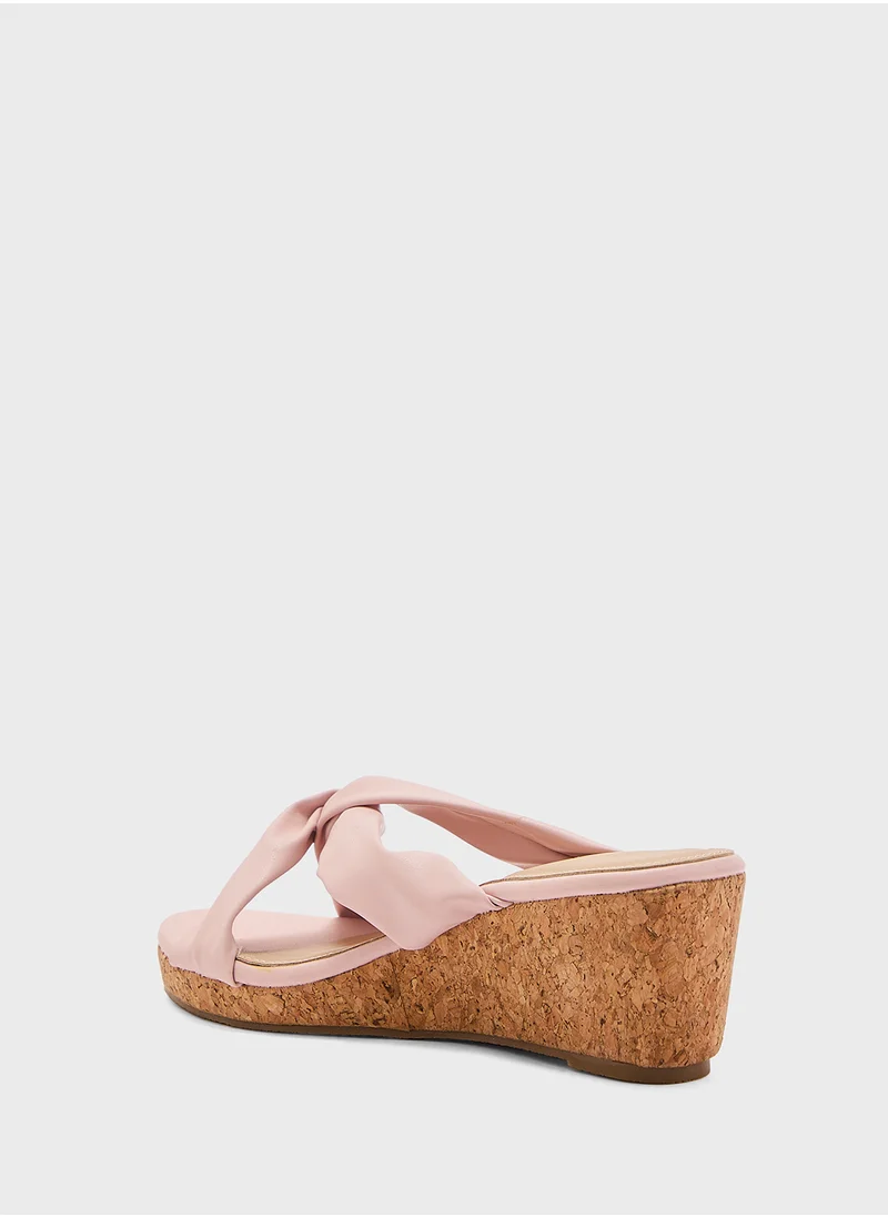 Deezee @ CCC Cross Strap High Heel Wedge Sandals