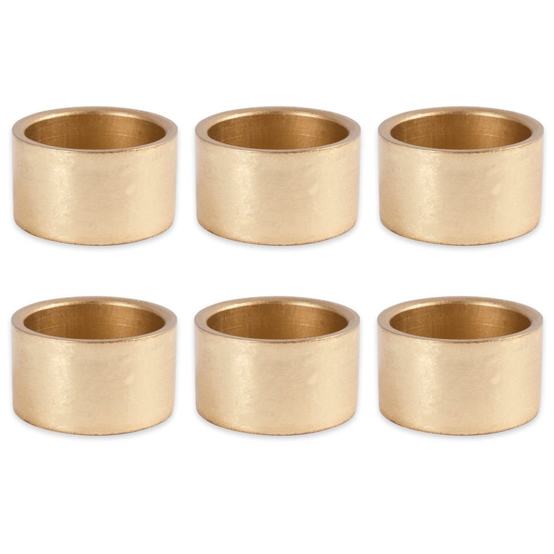 DII Basic Napkin Ring Collection Decorative, Gold, One Size, 6 Count - Image 5