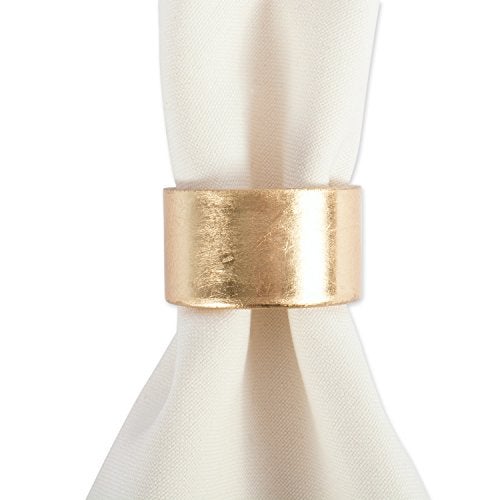 DII Basic Napkin Ring Collection Decorative, Gold, One Size, 6 Count - Image 3