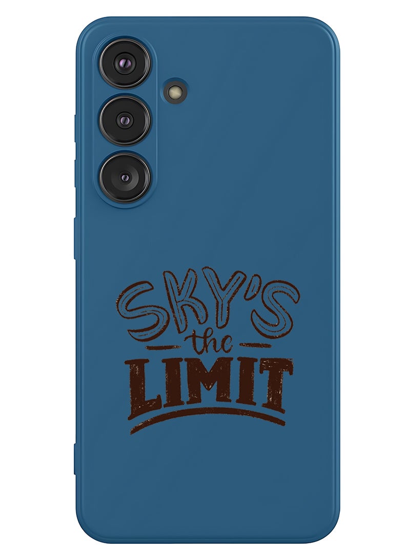 Theodor Protective Slim Fit Case Liquid Silicone Cover with Full Body Protection Anti-Scratch Shockproof Case For Samsung Galaxy S25 Plus (Blue) - sky is the limit - Image 1