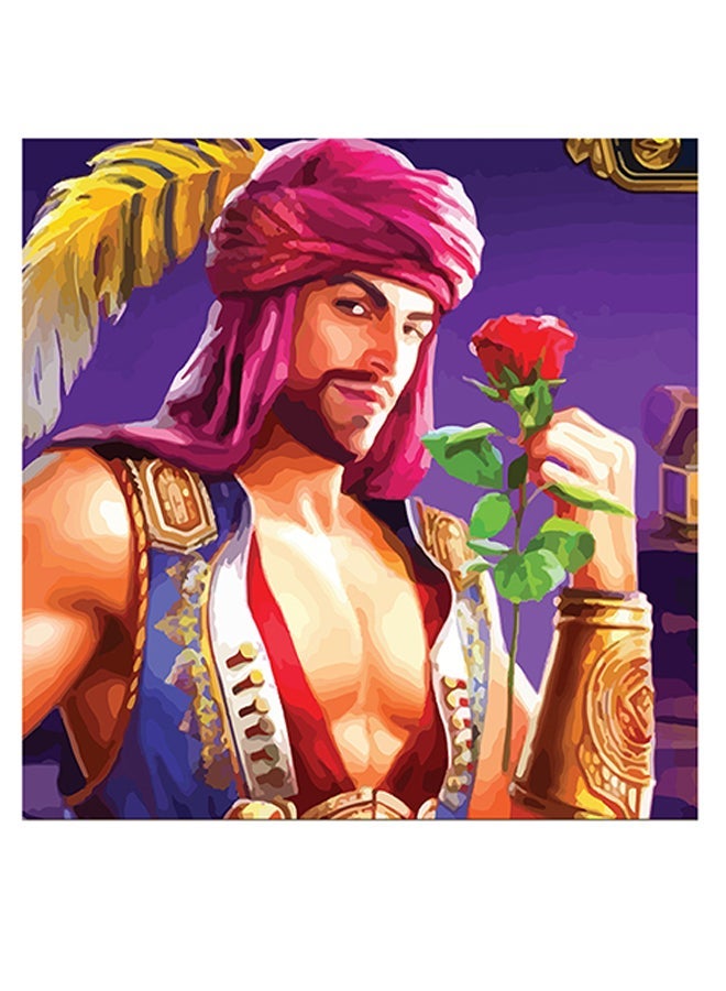 RYN Man With Rose Printed Wall Art Multicolour 30x30cm - Image 2