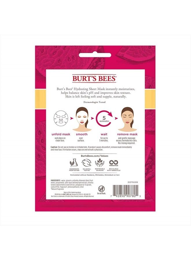 Burt's Bees Hydrating Sheet Mask With Watermelon 1 Pc - Image 2