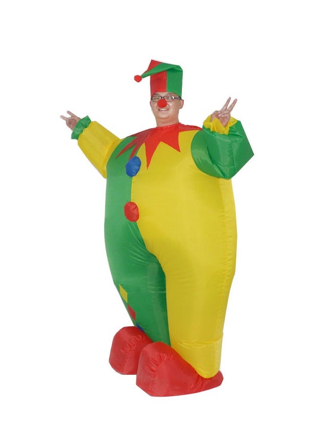 Inflatable Clown Costume For Adults Multicolour 150-190cm Height - Image 2