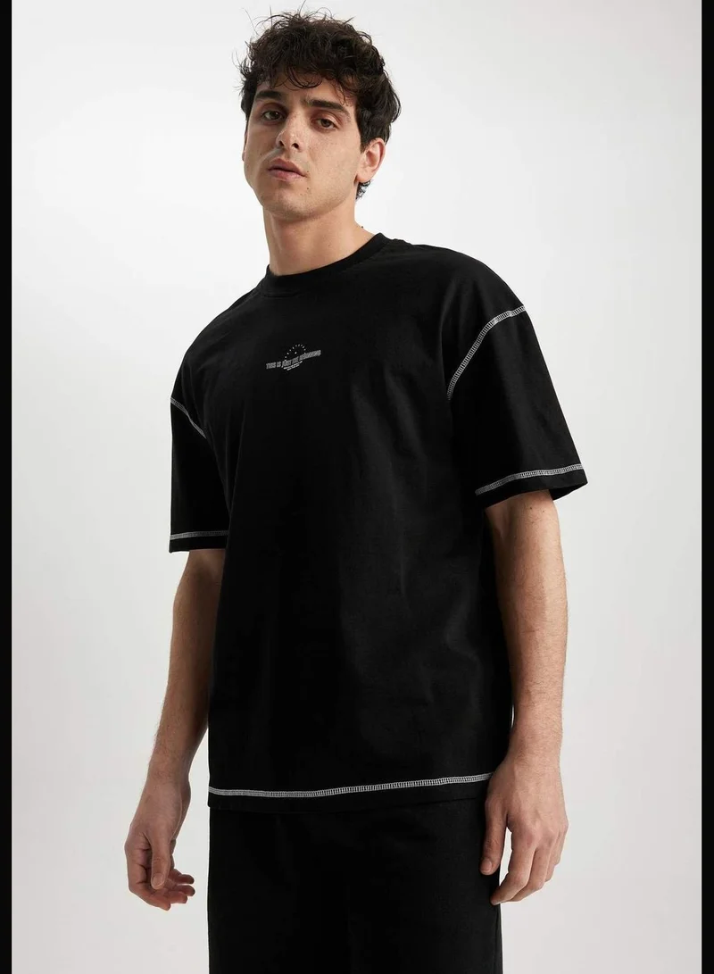 DeFacto Man Crew Neck Short Sleeve Knitted T-Shirt