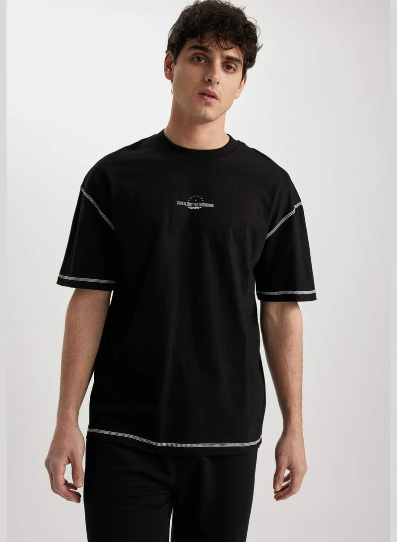 DeFacto Man Crew Neck Short Sleeve Knitted T-Shirt