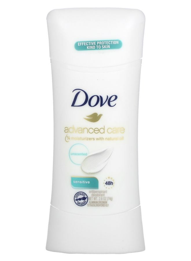 Dove مزيل العرق المضاد للتعرق المتقدم بدون رائحة 2.6 أونصة (74 جرام)