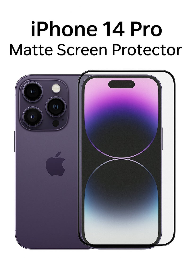 Beyox Matte Screen Protector for iPhone 14 Pro - Tempered Glass, Anti-Glare,Ultra-Thin, Scratch-Resistant - Image 1