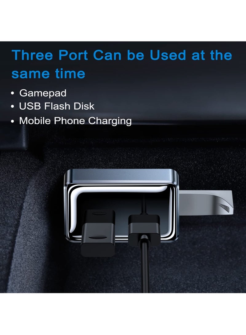 SYOSI Glove Box USB Hub for Tesla Model 3 & Model Y 2022 2023, 3-in-1 Dash Cam Flash Drive Docking Station, Ideal for Charging, Data Transfer, Games, Music, Model Y and 3 Accessories  - Image 5