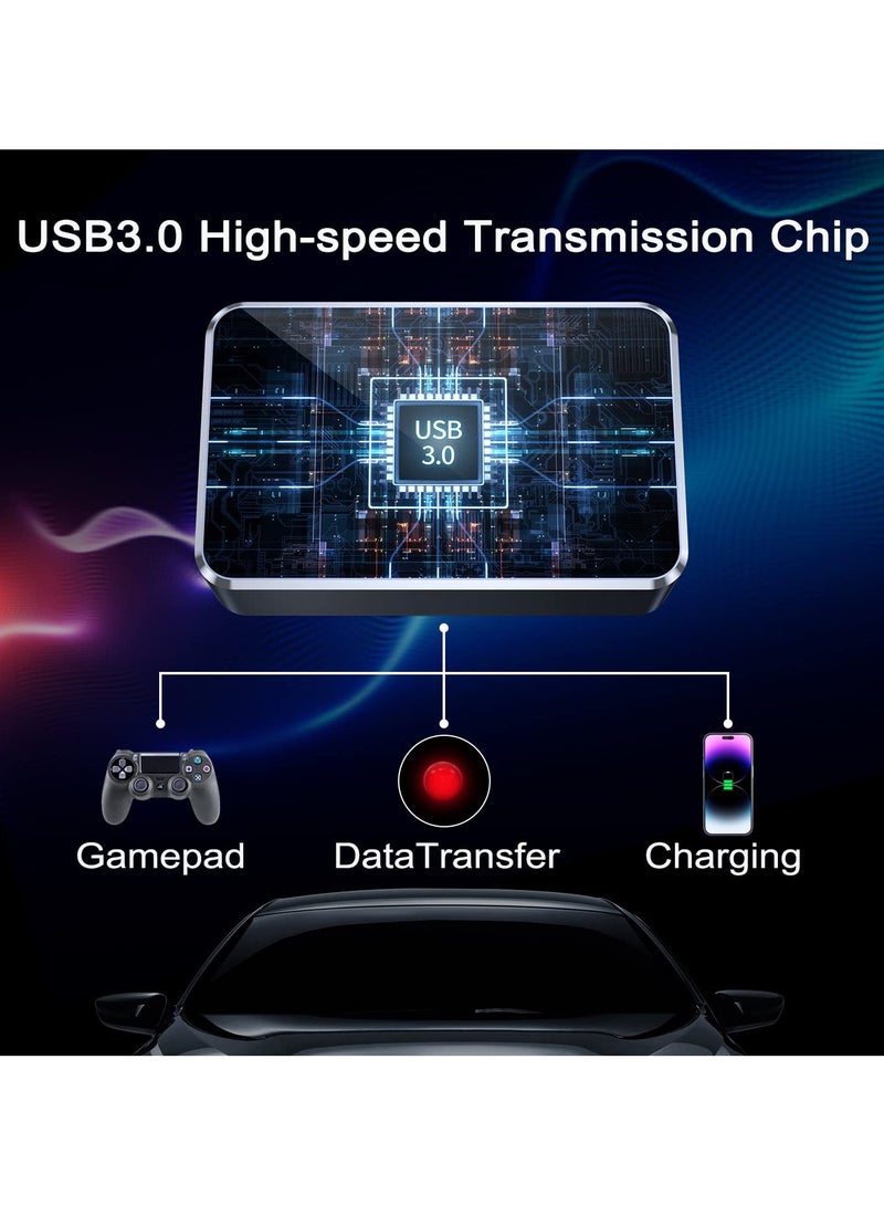 SYOSI Glove Box USB Hub for Tesla Model 3 & Model Y 2022 2023, 3-in-1 Dash Cam Flash Drive Docking Station, Ideal for Charging, Data Transfer, Games, Music, Model Y and 3 Accessories  - Image 4