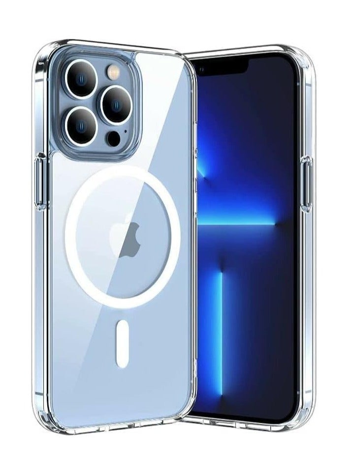 MYK iPhone 15 Case, Compatible with MagSafe, Shockproof Military-Grade Protection, Yellowing Resistant, Scratch-Resistant Back, Ultra Slim, Magnetic Magsafe Cover for 15  6.1inch Clear - Image 1