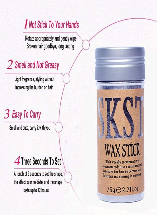 KlsyChry Hair Styling Wax Stick for Hair Slick Stick Hair Line Smooth Hair Pomade Gel Stick Non-greasy Styling Cream for Flyaways Edge Control & Frizz Hair - 2.7 Oz - Image 3