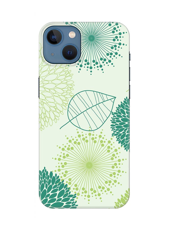 Case for Apple iPhone 14 Slim Snap Classic Series Mobile Cover Hard PC Shield Matte Finish Print - Single Leaf