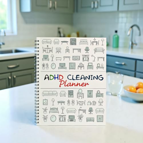 UMOKO ADHD Cleaning Planner, Daily Weekly Monthly Household Cleaning Schedule, 8.27 x 11.22 inch Chore Chart Organizer - Image 4
