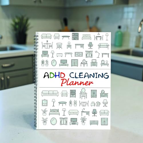 UMOKO ADHD Cleaning Planner, Daily Weekly Monthly Household Cleaning Schedule, 8.27 x 11.22 inch Chore Chart Organizer - Image 1