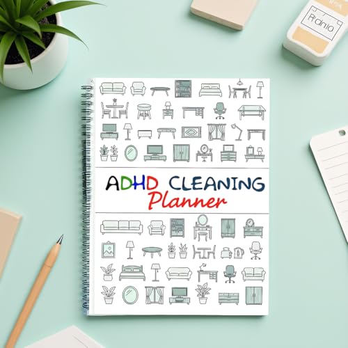 UMOKO ADHD Cleaning Planner, Daily Weekly Monthly Household Cleaning Schedule, 8.27 x 11.22 inch Chore Chart Organizer - Image 3