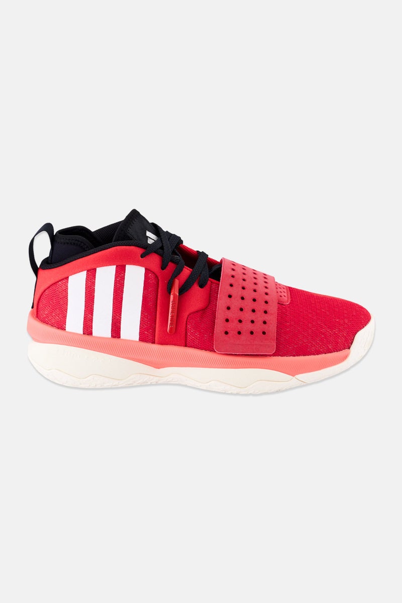 Adidas أحذية كرة السلة للرجال دام 8 إكستبلاي مزودة بأربطة، حمراء - Image 2