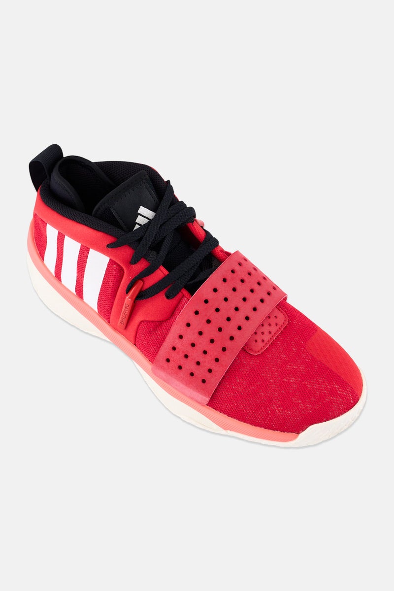 Adidas أحذية كرة السلة للرجال دام 8 إكستبلاي مزودة بأربطة، حمراء - Image 1