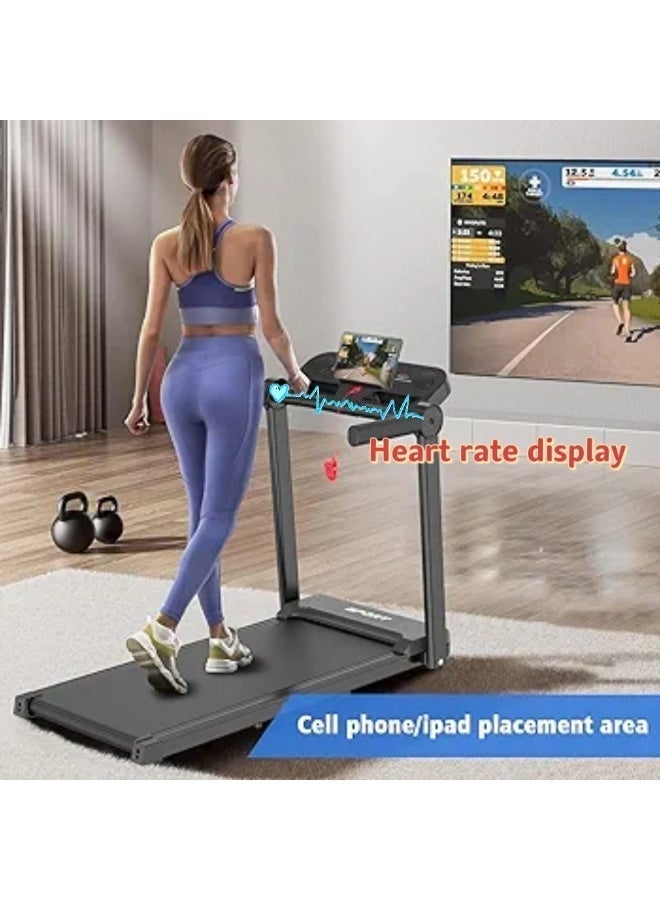 TDOO Treadmills for Home with Bluetooth Speakers, Heart Rate Display, Foldable 265lbs Running Exercise Machine with LED Display Time, Speed, Distance, Calories for Home Fitness Jogging Walking - Image 4
