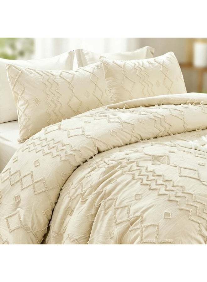 هوم توبيا طقم لحاف فاخر كينج سايز 6 قطع من HOMETOPIA مقاس 264×229 سم – قماش بنقشة بارزة، ناعم للغاية وقابل للتهوية، مريح، مناسب لجميع الفصول، جودة عالية، مثالي للغرف المكيفة والاستخدام المنزلي في السعودية - Image 3