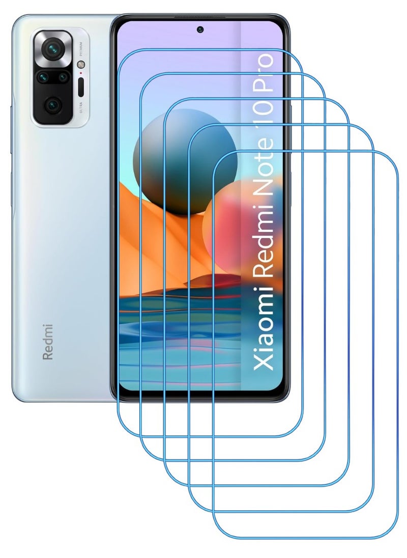 ACLIX 5 Pieces Antistatic ESD Dustproof Premium Quality High Definition Clear Tempered Glass Screen Protector Designed For Xiaomi Redmi Note 10 Pro - Image 1