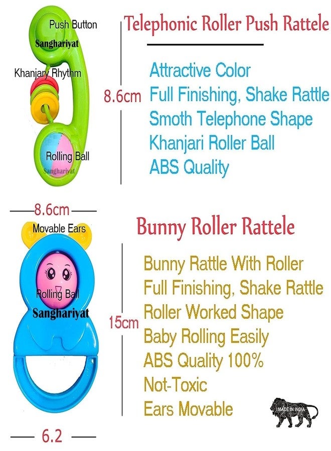 KITIKITTZ KITI KITS 7 Pcs Rattle Teether Set with Soft Rattle Ball Great Gift Set for New Born Kids Non-Toxic BPA Free - Image 4