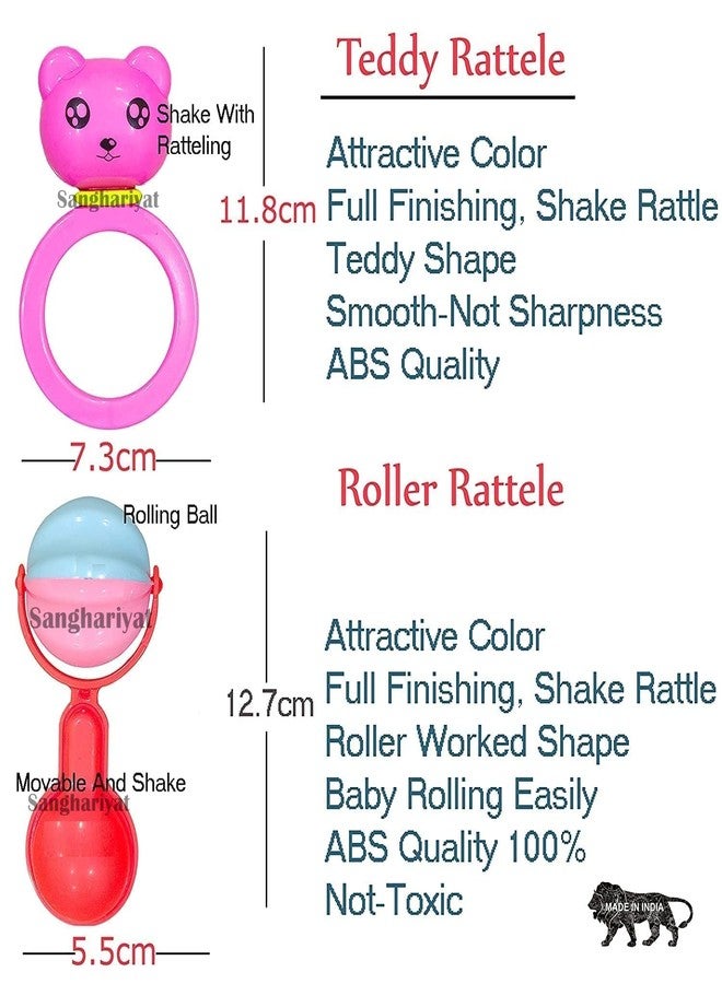 KITIKITTZ KITI KITS 7 Pcs Rattle Teether Set with Soft Rattle Ball Great Gift Set for New Born Kids Non-Toxic BPA Free - Image 2