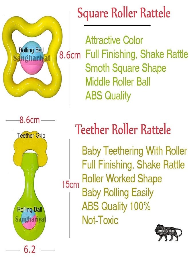 KITIKITTZ KITI KITS 7 Pcs Rattle Teether Set with Soft Rattle Ball Great Gift Set for New Born Kids Non-Toxic BPA Free - Image 3