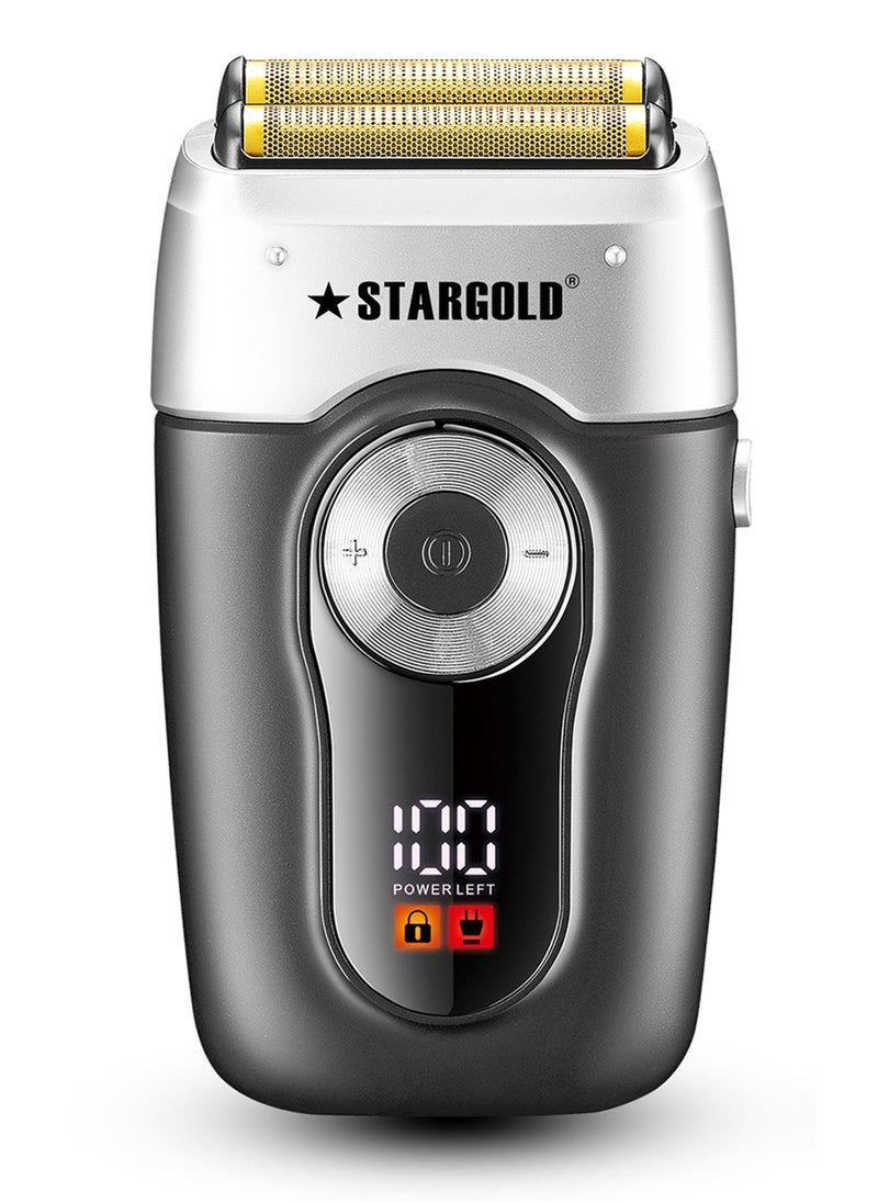 Stargold - Professional Rechargeable Electric Shaver, Advanced Beard Trimmer System, Titanium Hypoallergenic Foils, High-Capacity Lithium Battery, 3 Second Travel Lock - Image 1
