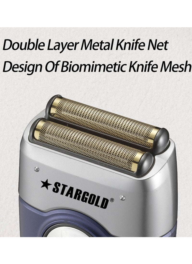 Stargold - Professional Rechargeable Electric Shaver, Advanced Beard Trimmer System, Titanium Hypoallergenic Foils, High-Capacity Lithium Battery, 3 Second Travel Lock - Image 1