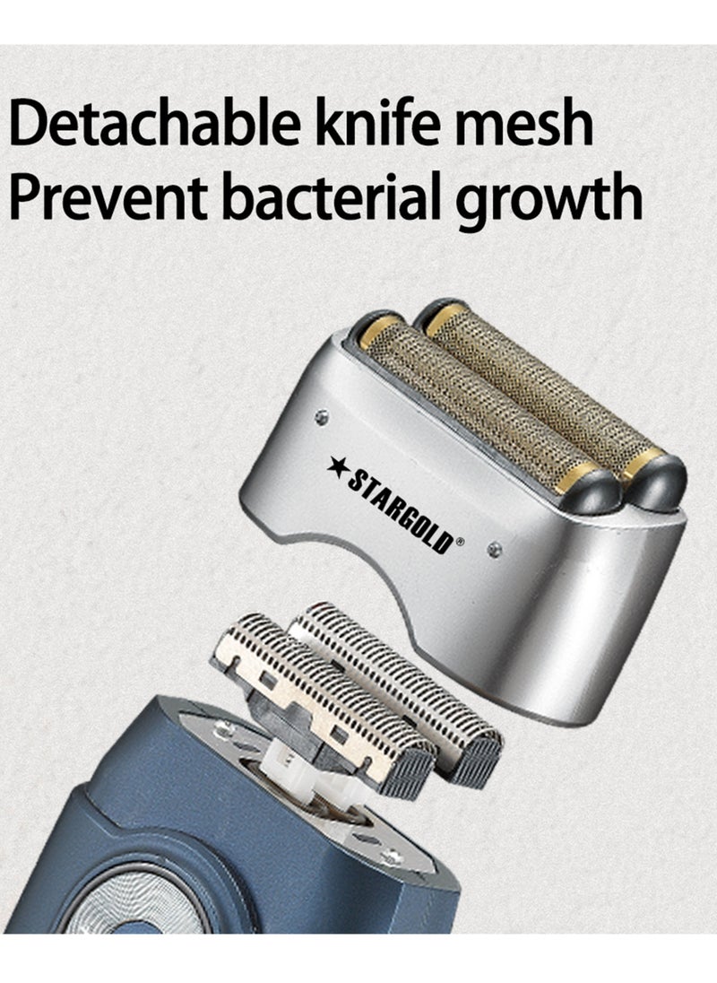 Stargold - Professional Rechargeable Electric Shaver, Advanced Beard Trimmer System, Titanium Hypoallergenic Foils, High-Capacity Lithium Battery, 3 Second Travel Lock - Image 1