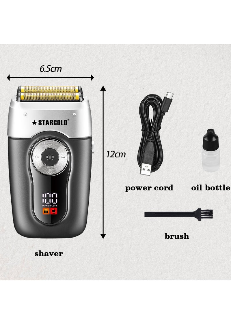 Stargold - Professional Rechargeable Electric Shaver, Advanced Beard Trimmer System, Titanium Hypoallergenic Foils, High-Capacity Lithium Battery, 3 Second Travel Lock - Image 1