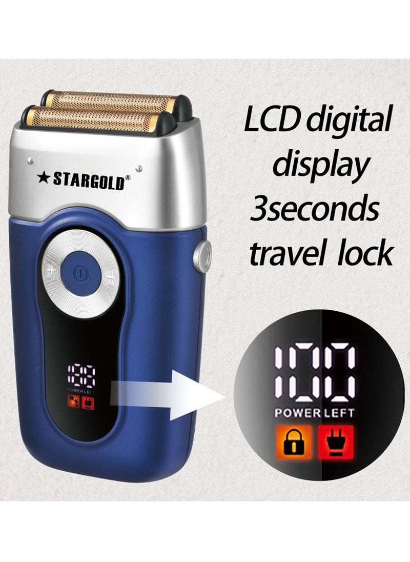 Stargold - Professional Rechargeable Electric Shaver, Advanced Beard Trimmer System, Titanium Hypoallergenic Foils, High-Capacity Lithium Battery, 3 Second Travel Lock - Image 1
