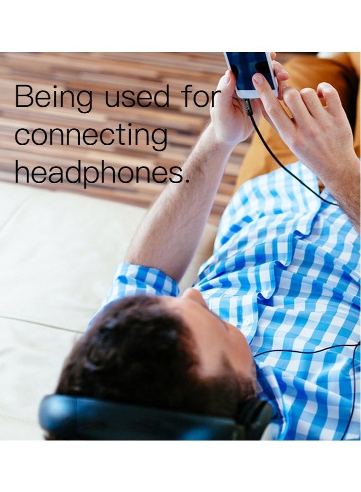 Yesido YAU14 1-Meter Nylon Braided 3.5mm Male-to-Male Audio Cable – Durable, Tangle-Free Design for Seamless Audio Connectivity Between Phones, Speakers, Headphones, and Car Stereos - Image 4