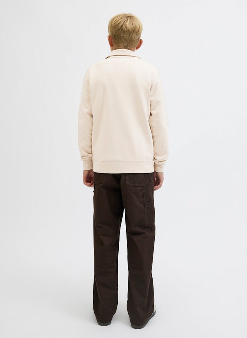 Jack & Jones Junior Kids Jjesoho Quarter Zip Sweatshirt - Image 2