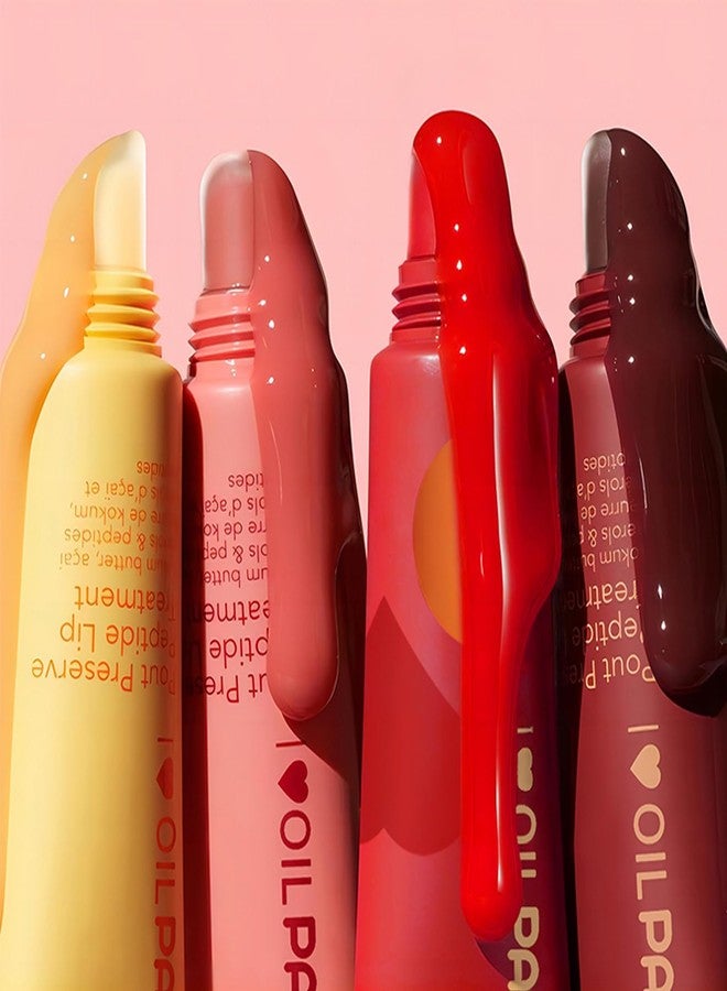 Dulele Lip Balm Butter 4 Colors Hydrating Peptide Tinted Lip Gloss, Plumping Lip Glow Oil, Nourishing Lip Care with Natural Ingredients, Soothes & Softens Dry Lips - Image 2