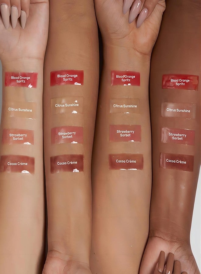 Dulele Lip Balm Butter 4 Colors Hydrating Peptide Tinted Lip Gloss, Plumping Lip Glow Oil, Nourishing Lip Care with Natural Ingredients, Soothes & Softens Dry Lips - Image 5