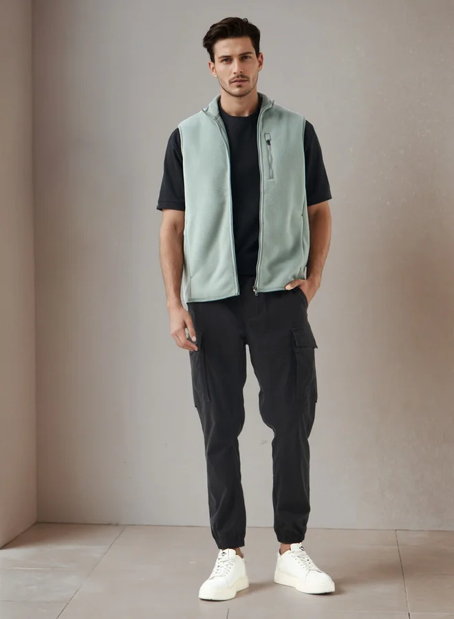 Splash FAV Men Regular Fit High Neck Sleeveless Jacket