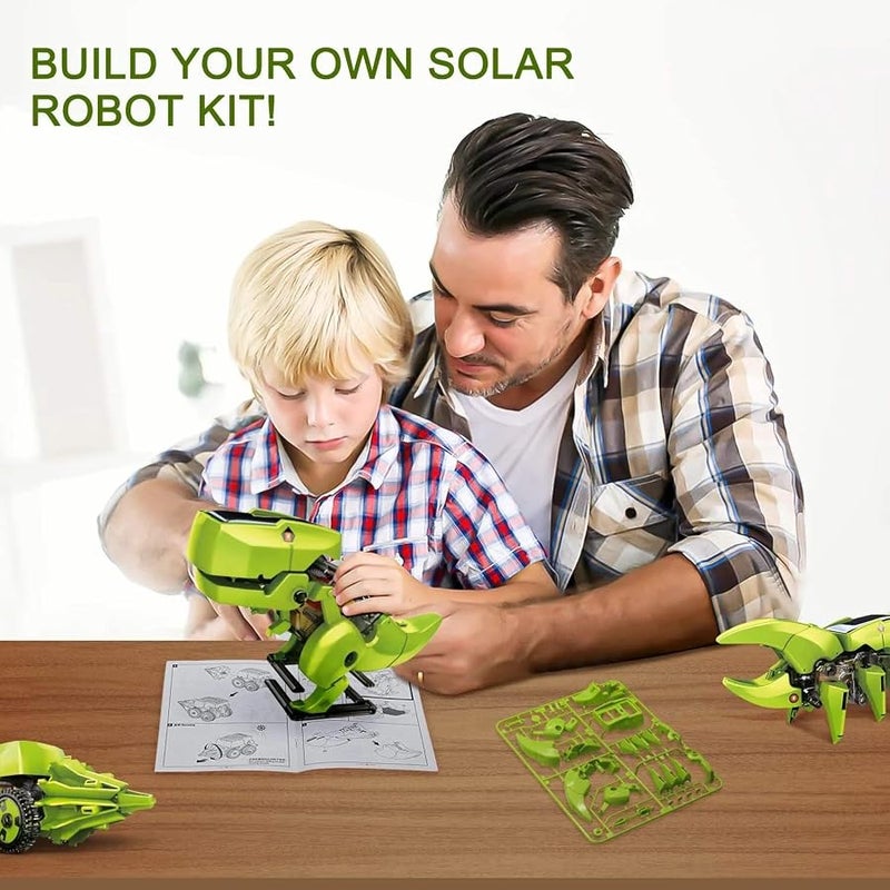 Dinosaur Solar Robot Building Kit 3 in 1 Educational Coding Engineering Toy for Boys Kids Ages 5-12 Creative Science Activity Gift for School Home Daily Use - Image 3