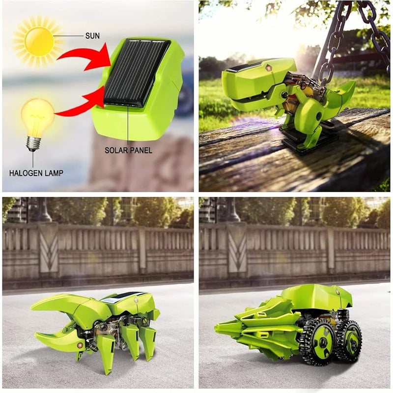 Dinosaur Solar Robot Building Kit 3 in 1 Educational Coding Engineering Toy for Boys Kids Ages 5-12 Creative Science Activity Gift for School Home Daily Use - Image 5