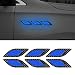 SUNBREATH 6PCS Car Fender Hood Bumper Reflective Decal Safety Warning Stripe Vehicle Protection Body Stickers Decoration Universal BlackBlue - Image 2