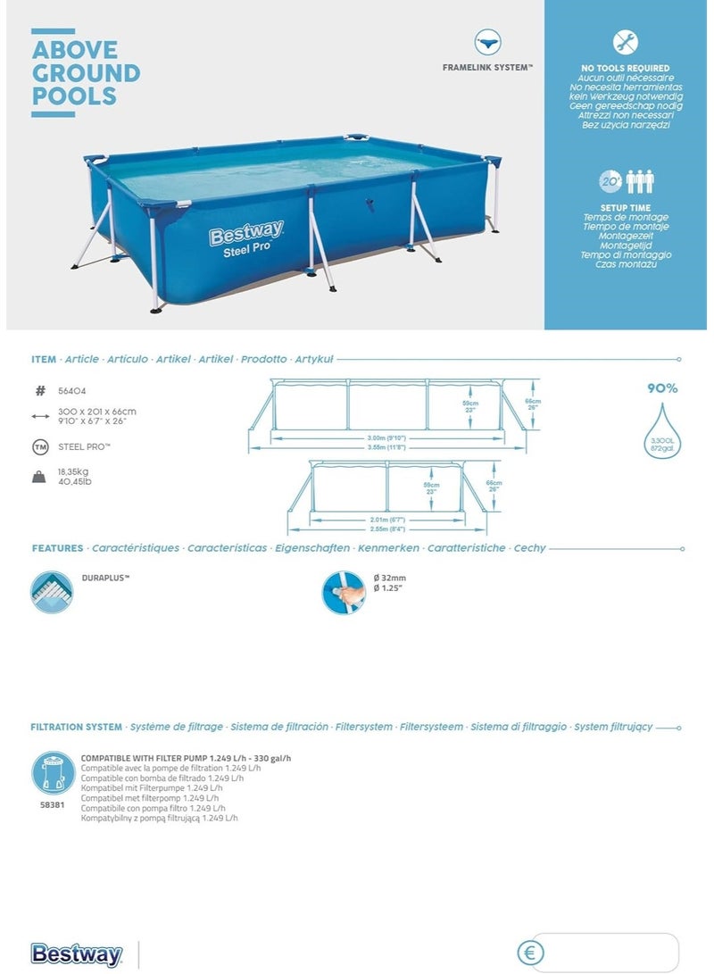 Bestway Steel Pro Above Ground Pool 300 X 201 X 66 Cm - Image 2