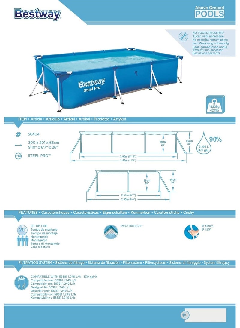 Bestway Steel Pro Above Ground Pool 300 X 201 X 66 Cm - Image 3
