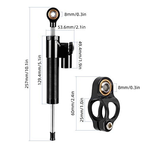 LUCK4U Steering Damper Kit for ZERO 10X Scooter Accessories High Speed Driving Stabilizer to Eliminate Riding Wobbles Electric Scooter Retrofit Accessories (Black) - Image 5