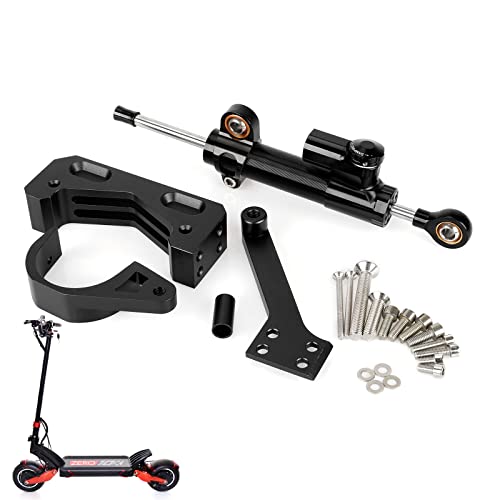 LUCK4U Steering Damper Kit for ZERO 10X Scooter Accessories High Speed Driving Stabilizer to Eliminate Riding Wobbles Electric Scooter Retrofit Accessories (Black) - Image 1