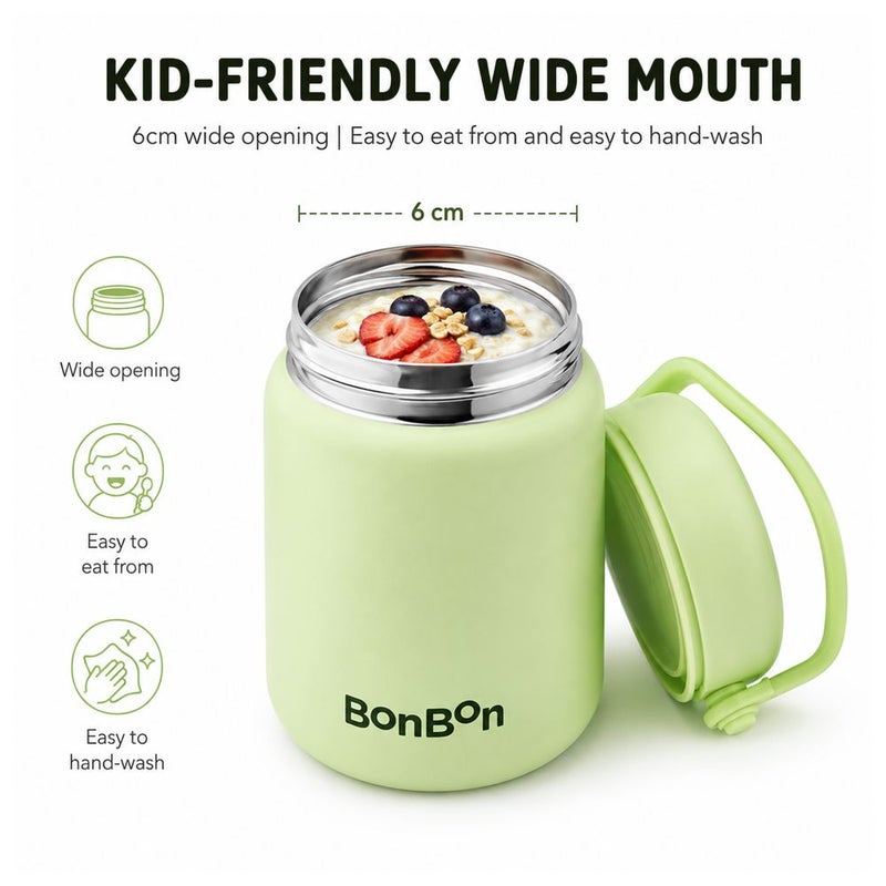 BonBon - Stainless Steel Food Jar - 300ml - Green - Image 3